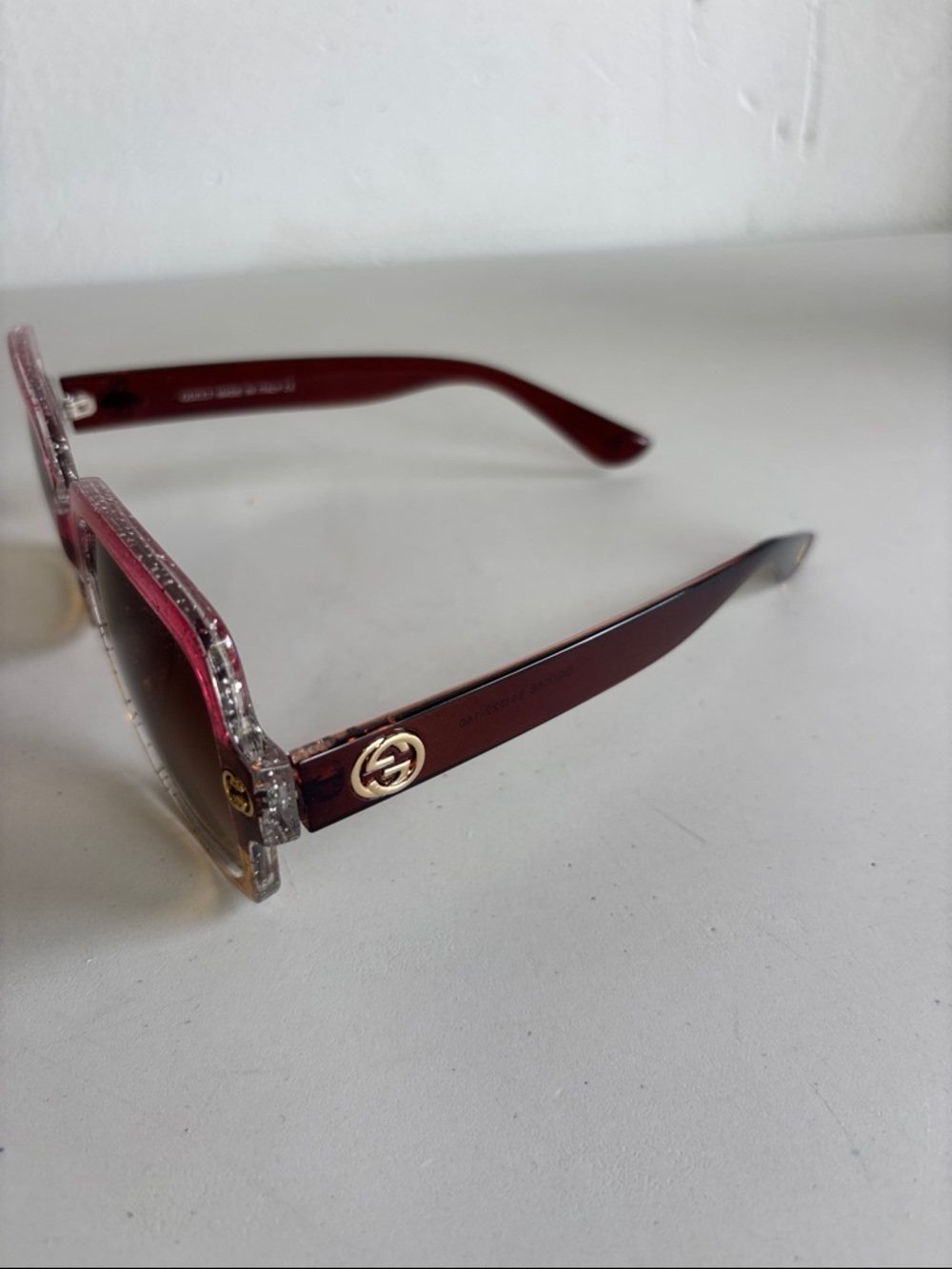 Gucci Women’s Pink to Gold Ombre Square Sunglasses - Picture 3 of 8